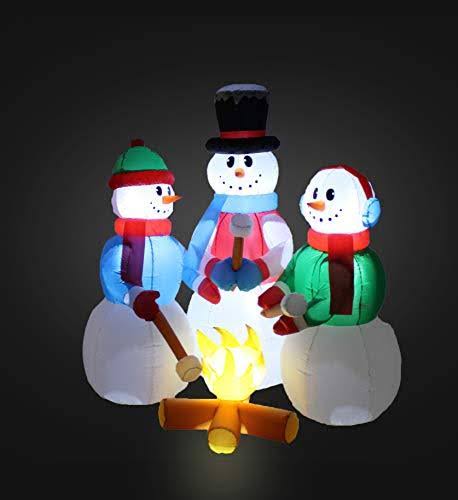 Christmas Inflatable Snowman Campfire T3887
