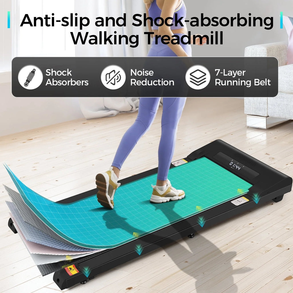 Walking Pad Treadmill Under Desk Electric Jogging Running Machine with LED Display K196