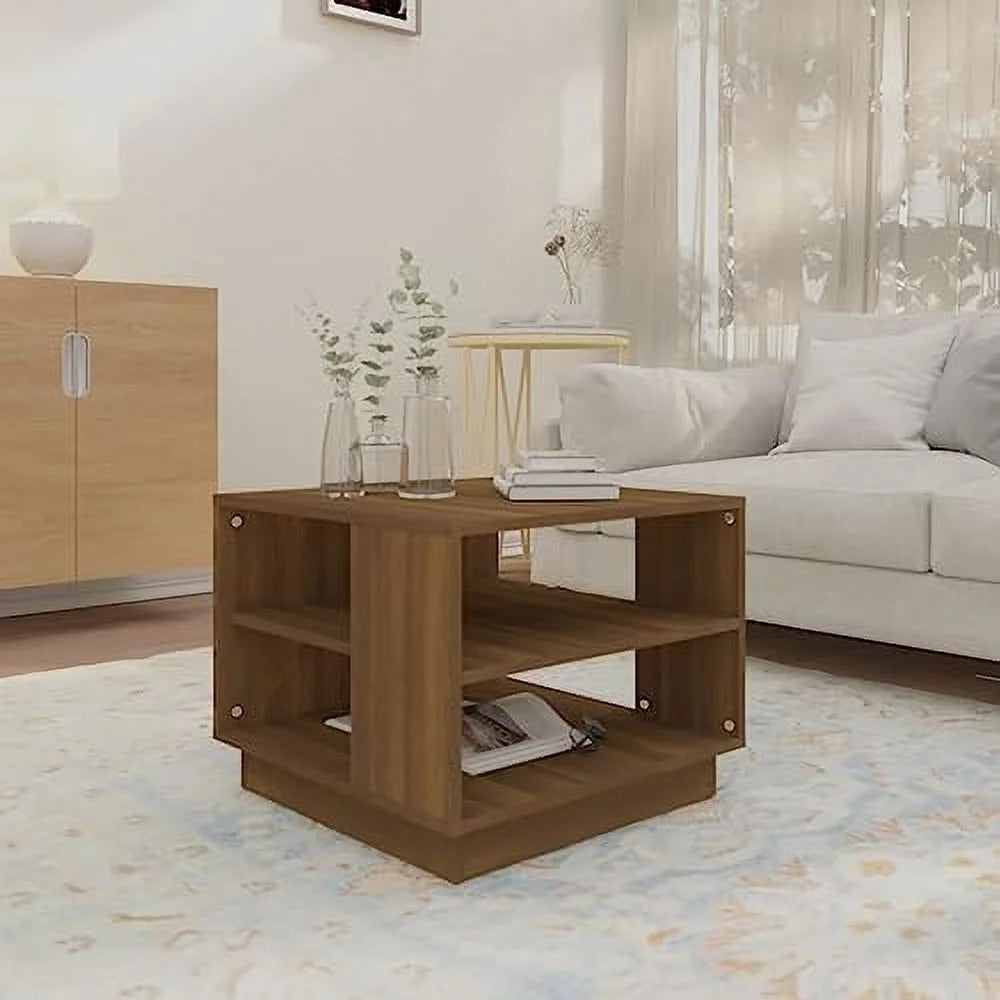 Brown Oak Engineered Wood Coffee Table I600