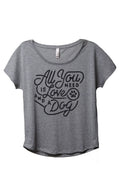 Heather Grey Slouchy Dolman T-Shirt D114
