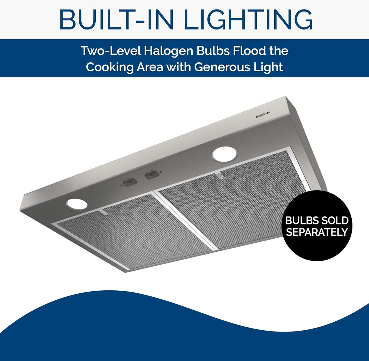Stainless Steel 24-inch Under Cabinet Range Hood with Light D46579