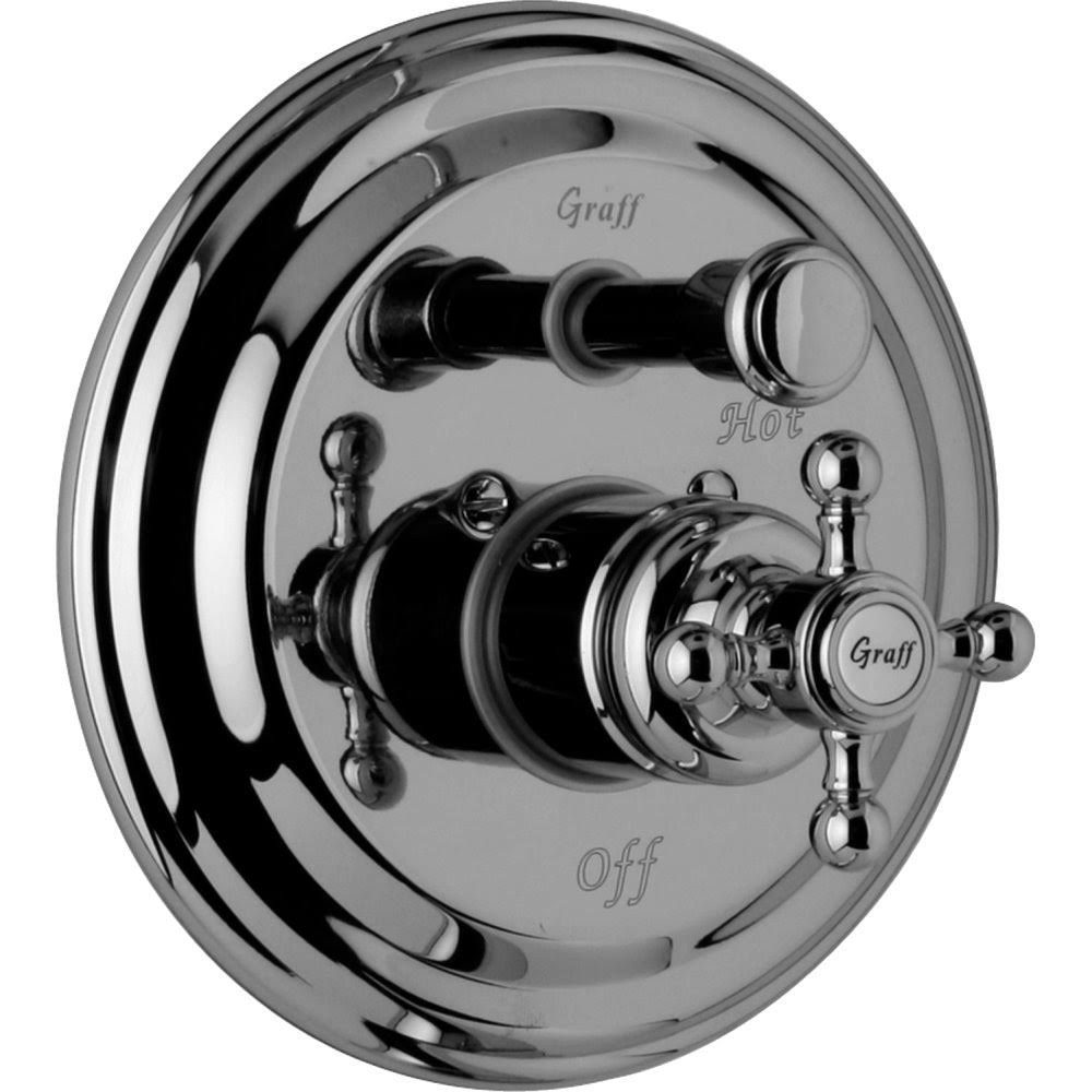 Polished Chrome Trim Plate with Diverter and Cross Handle V285918