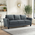 Gray Fabric Sofa with Curved Arms F26914