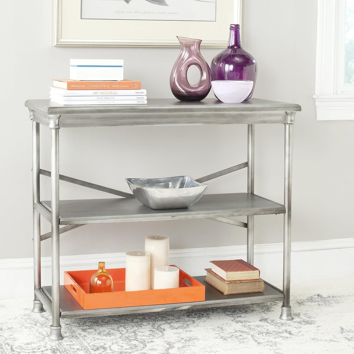 Dark Silver Medium Bookcase W555570