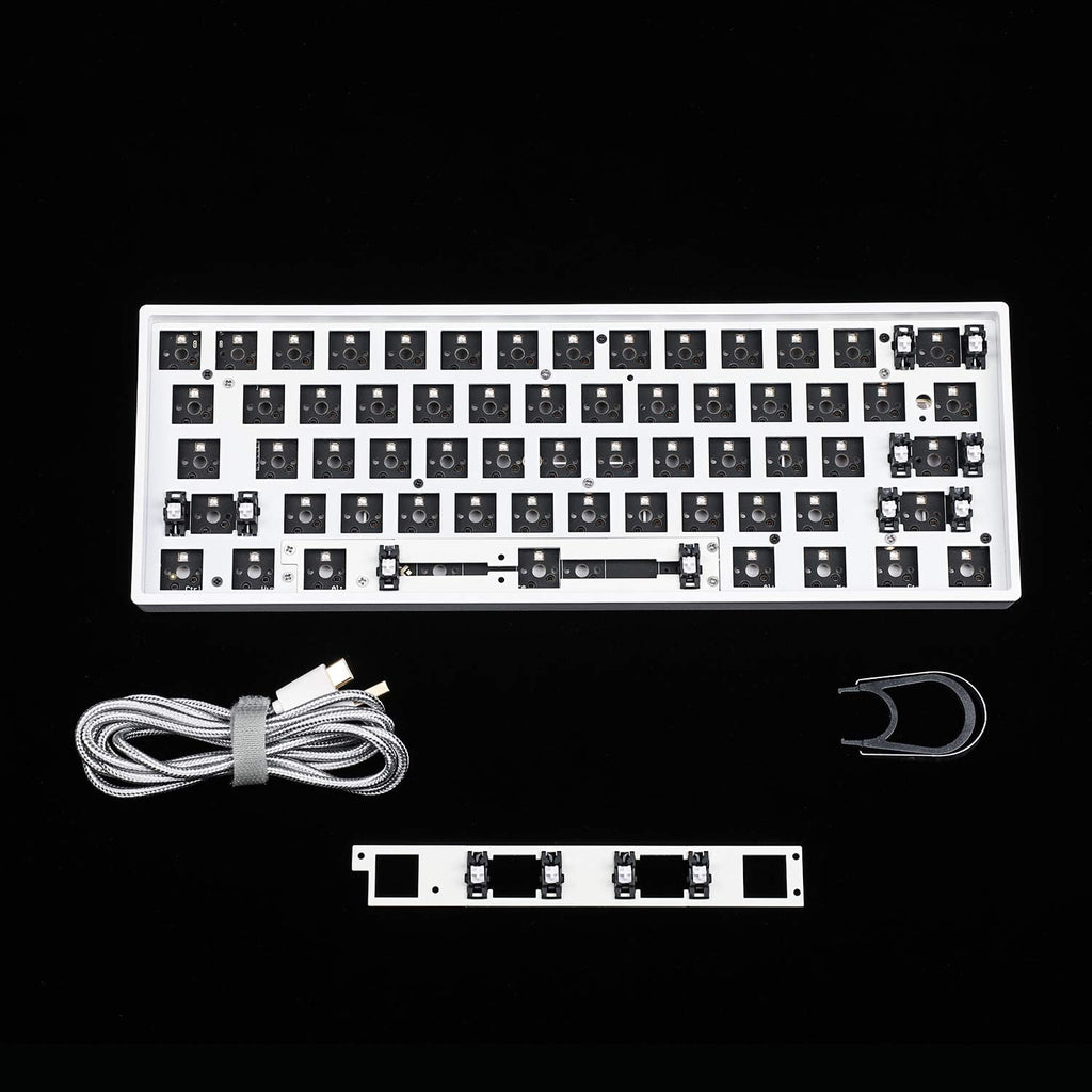 Plastic White Mechanical Keyboard DIY Kit D9980