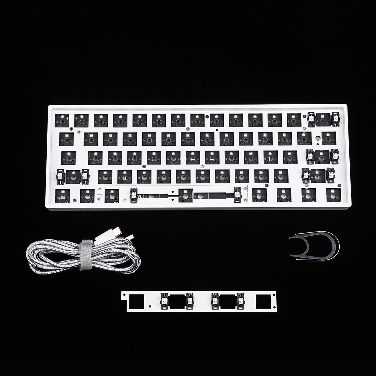 Plastic White Mechanical Keyboard DIY Kit D9980