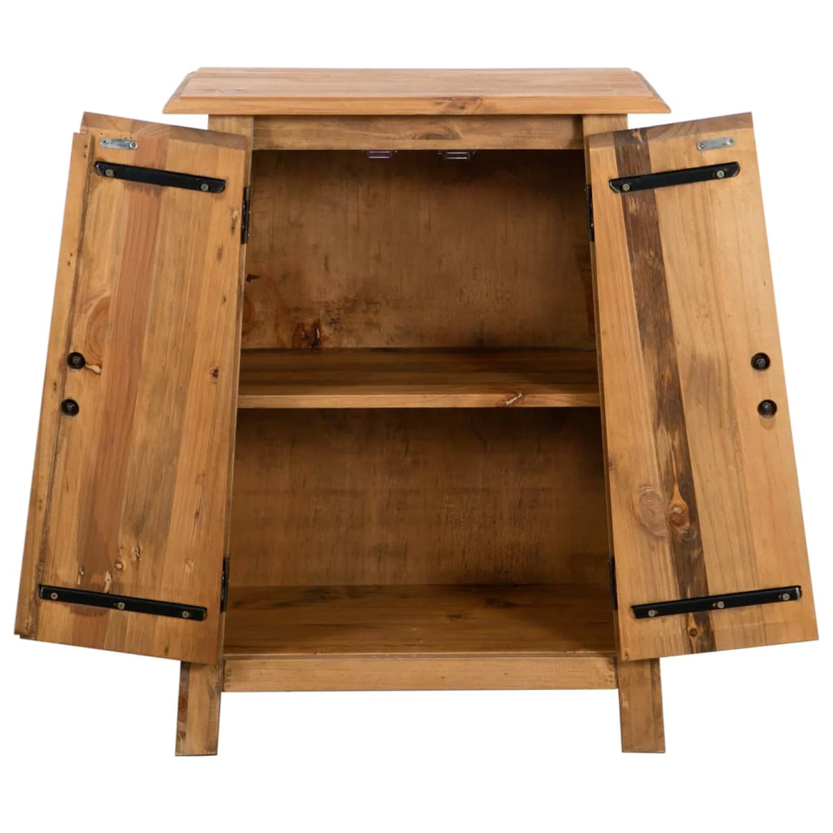 Recycled Pinewood Bathroom Storage Cabinet with Shelf T3432