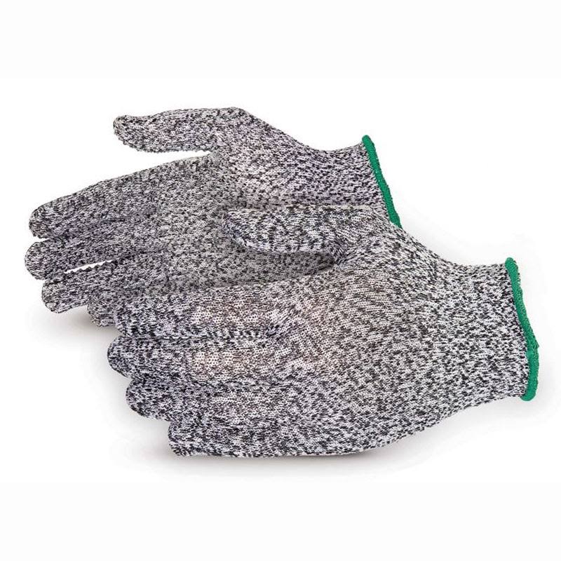 13 Gauge HPPE Grey PVC Dots Gloves 12 Pack U383