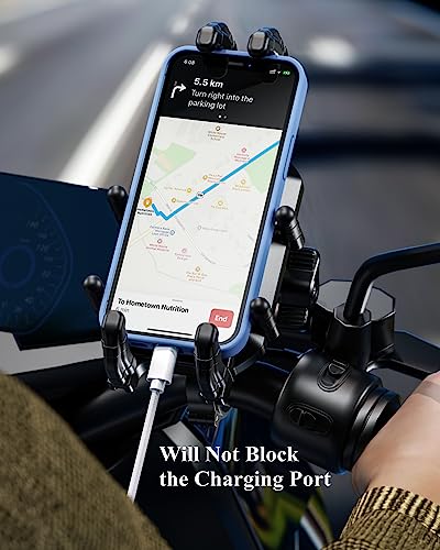 Motorcycle Phone Holder with Vibration Dampener Handlebar Mount M5068