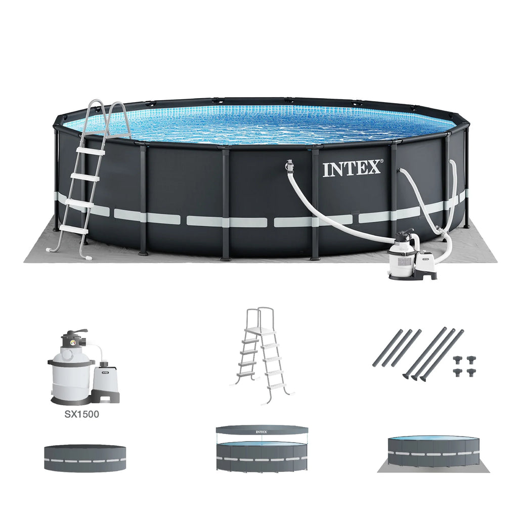 16' x 48 Above Ground Pool Set with Sand Filter Pump A68416