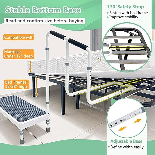 Bed Step Stool with Rail for High Beds - 400lb L846