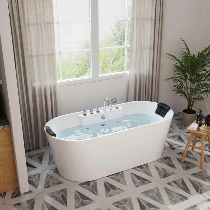 67 Freestanding Whirlpool Bathtub with Faucet C592