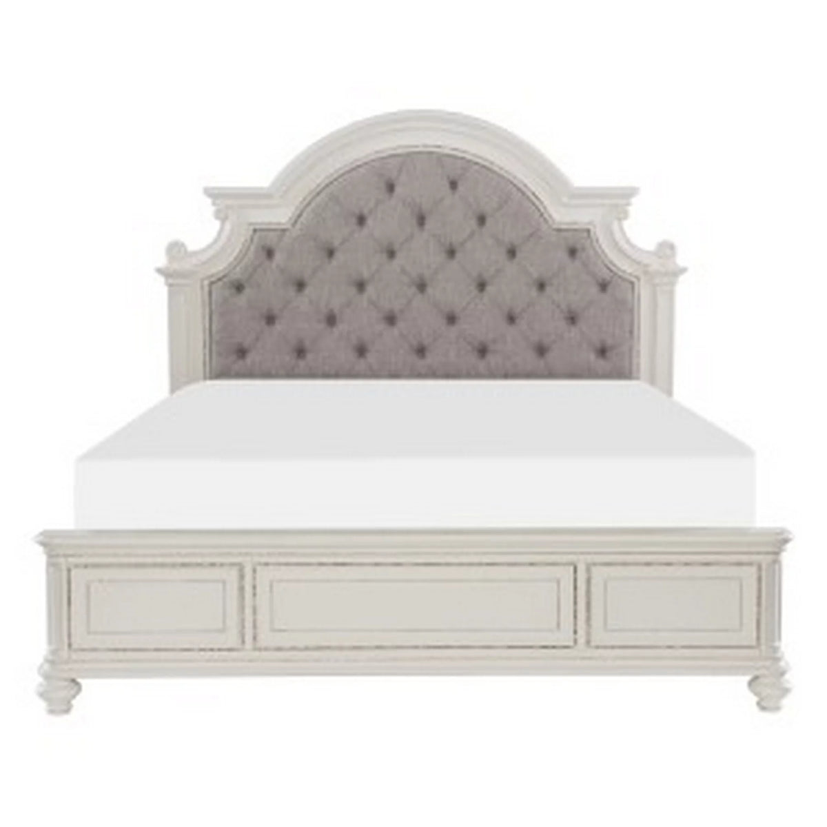 Queen Bed with Button Tufted Headboard Y311