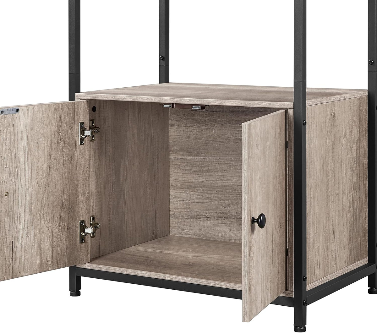 4-Tier Kitchen Bakers Rack with Storage Cabinet and Hutch E709595