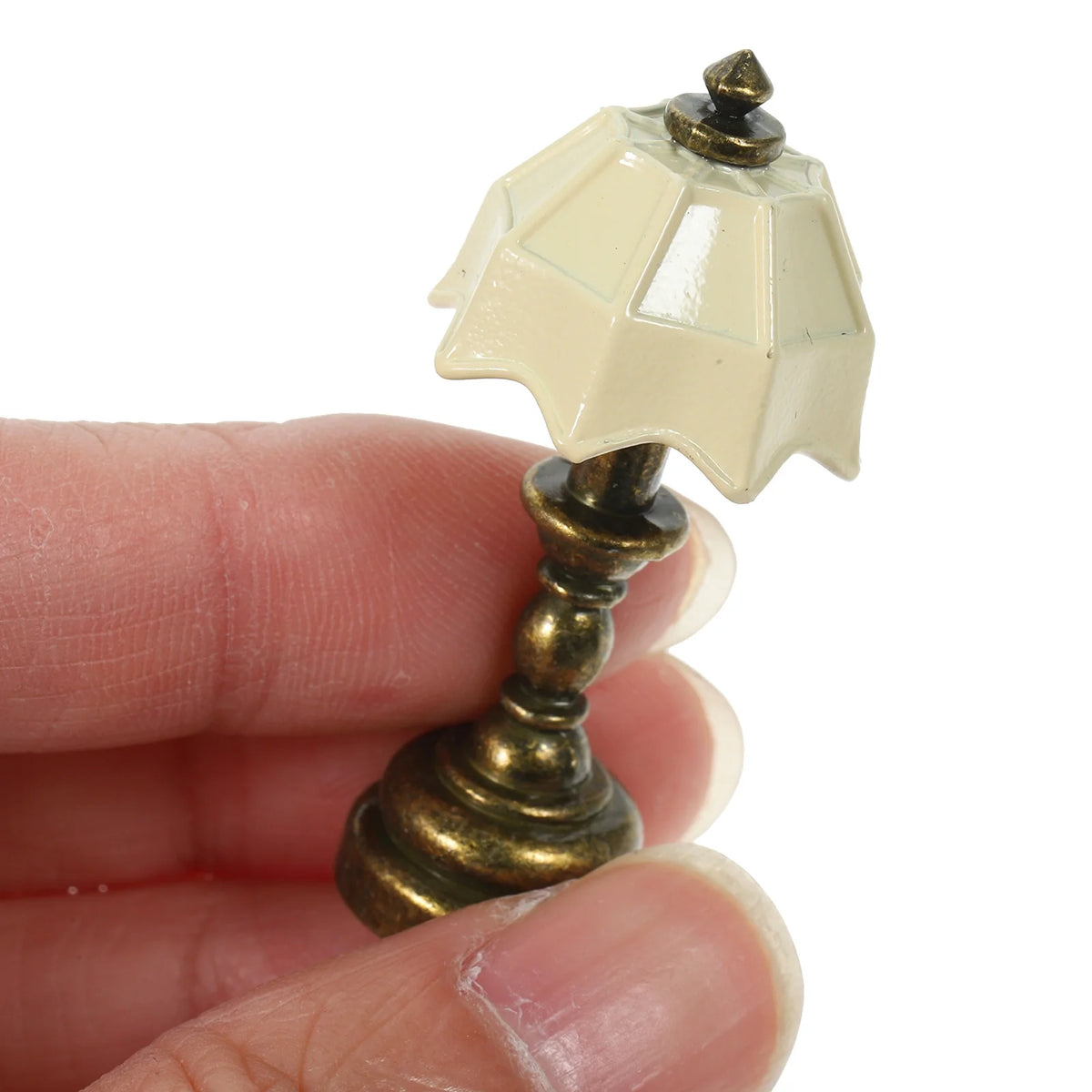 White Vintage Metal Dollhouse Lamp Bedside Table 5 Pack H4160