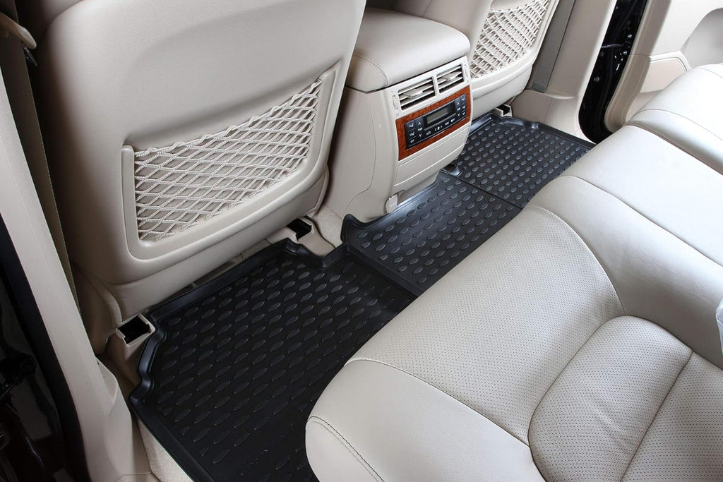 Black 3 Row Floor Mats Liner Set X129