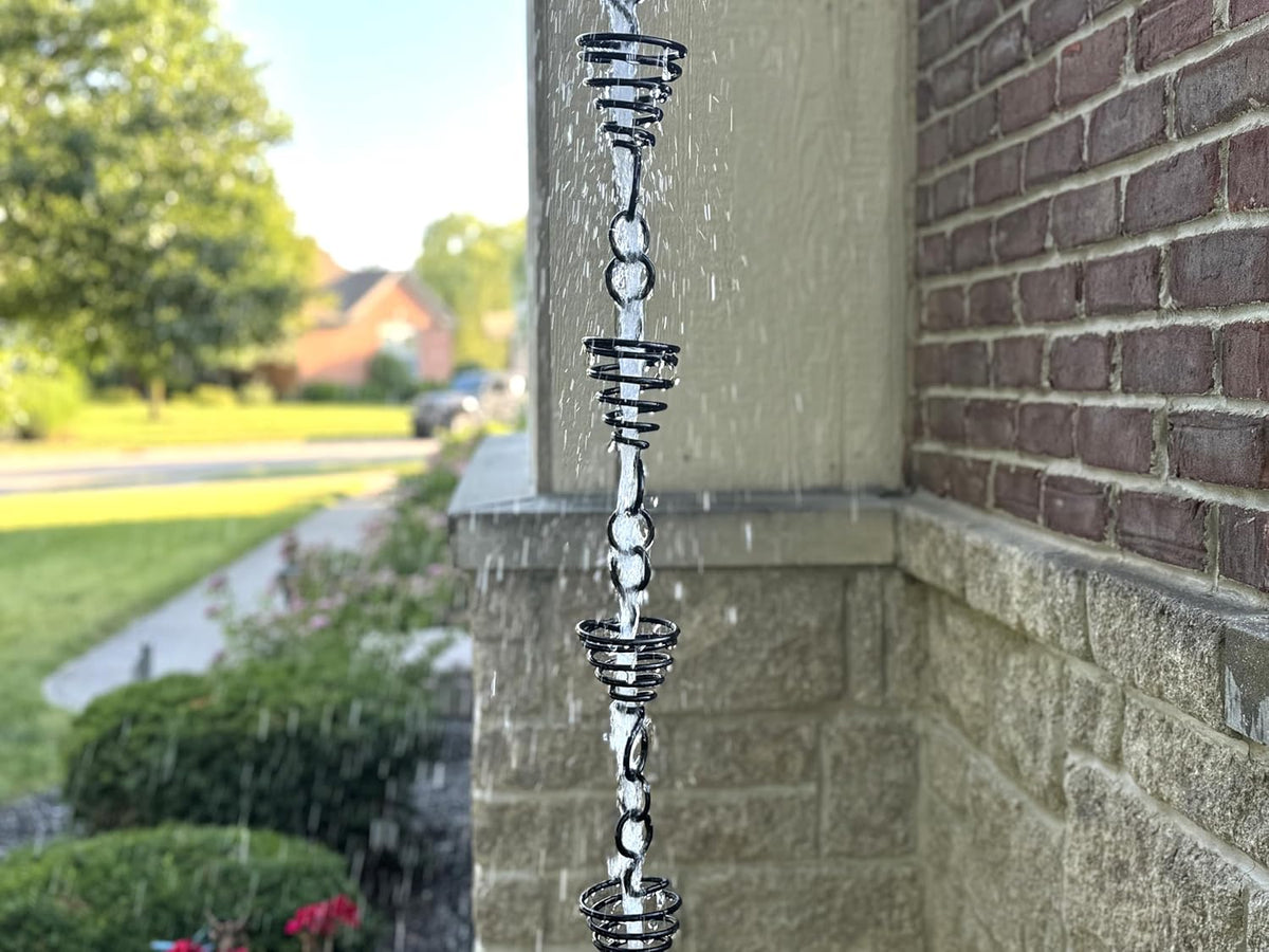 Black Metal 8.5 FT Rain Chain D810739