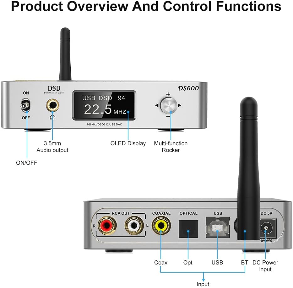 HiFi DAC & Headphone Amplifier with Remote Control H238096