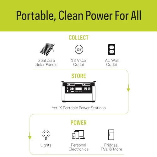 Portable Power Station, 1,000 W, Solar-Powered Generator E2066