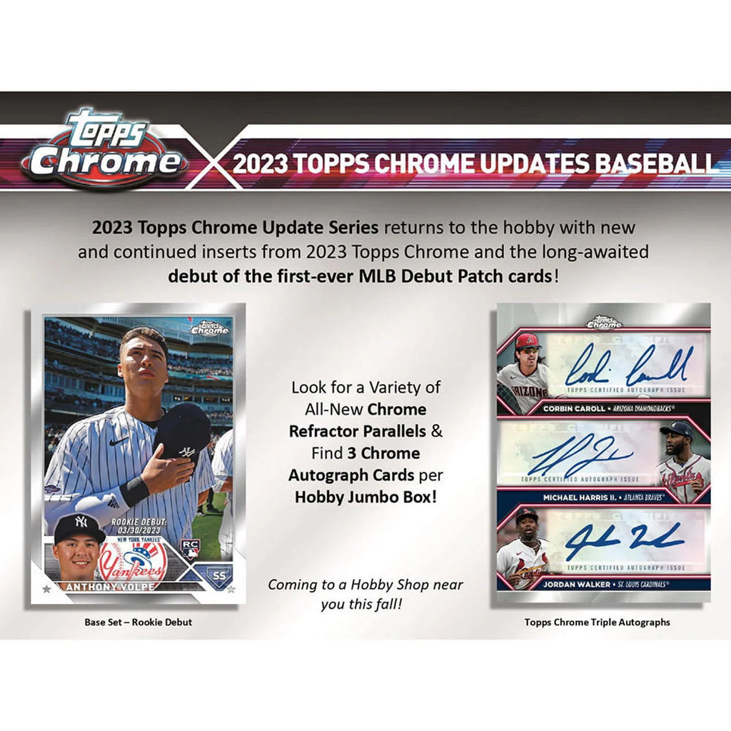 2023 Chrome Update Series Baseball Trading Card Hobby Jumbo Box M8264