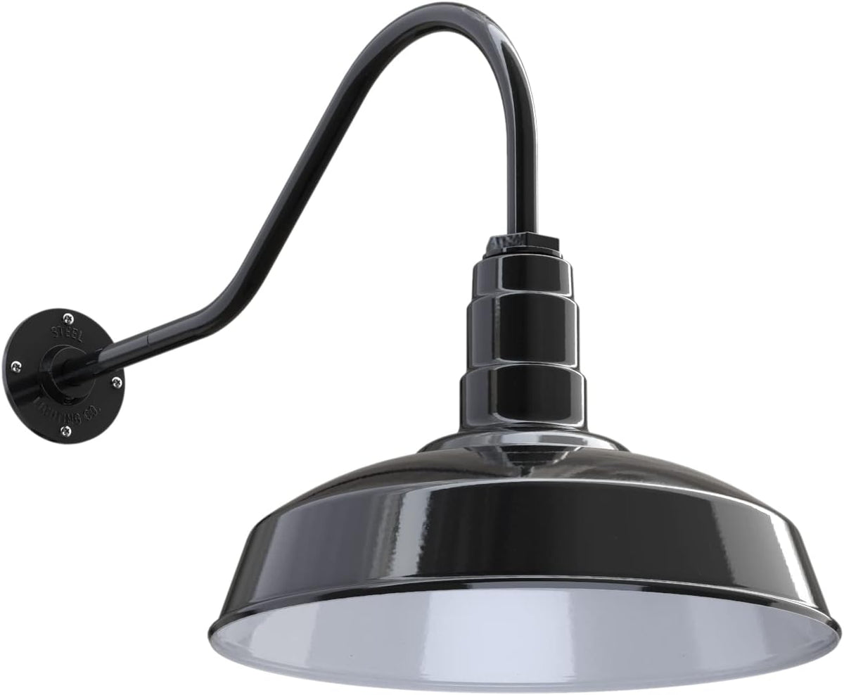 Matte Black Gooseneck Barn Light O68027