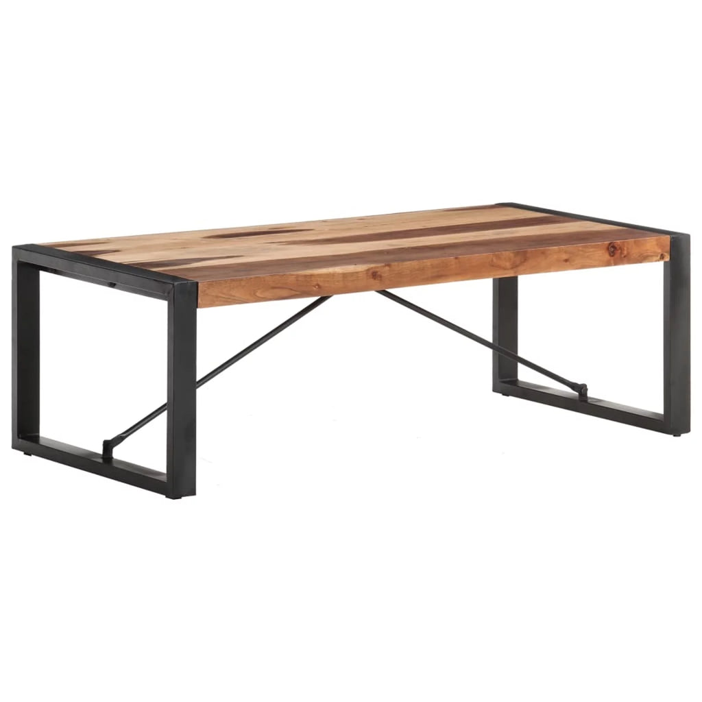 Acacia Wood Coffee Table with Steel Legs A498042