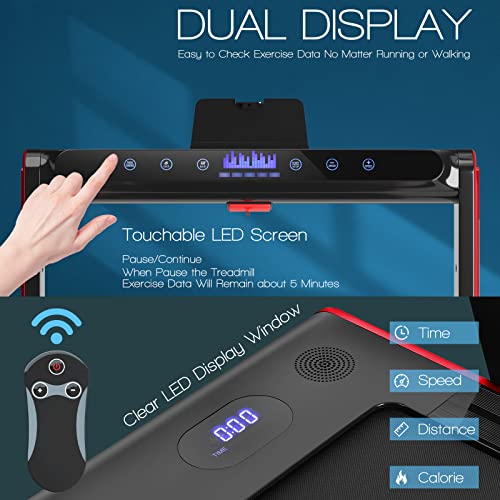 2 in 1 Folding Treadmill with LED Display C331756