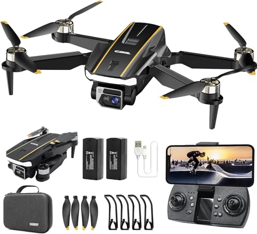 Brushless Motor Drone with Camera, 1080P HD Camera, 2 Batteries, Carrying Case D86195