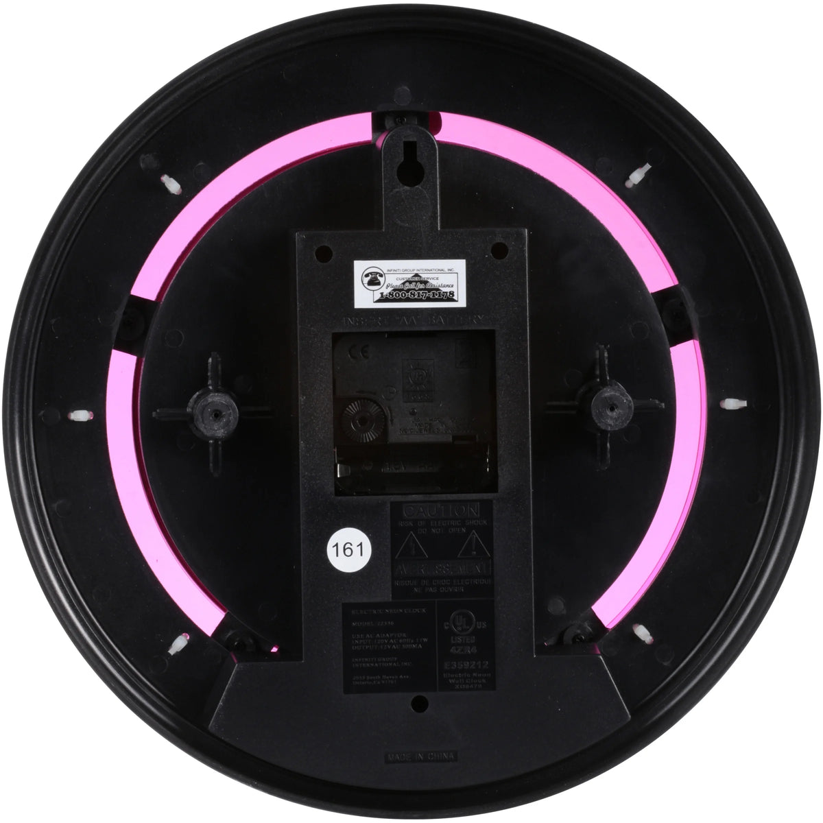 Pink Arabic Neon Wall Clock N520