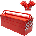 20-Inch 5-Tray Steel Tool Chest Cabinet Portable Metal Tool Box (Red) P534840