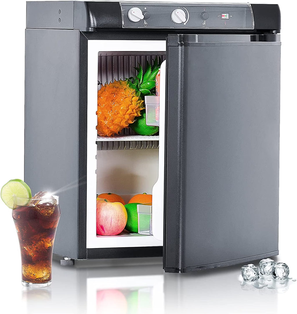 3 Way Propane RV Refrigerator 1.4 Cu.ft Compact Camper Fridge B1407