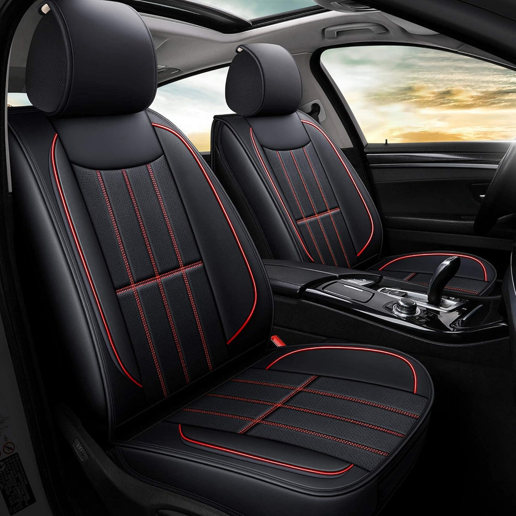 Leather Car Seat Covers, Universal Non-Slip Waterproof Full Set R51520