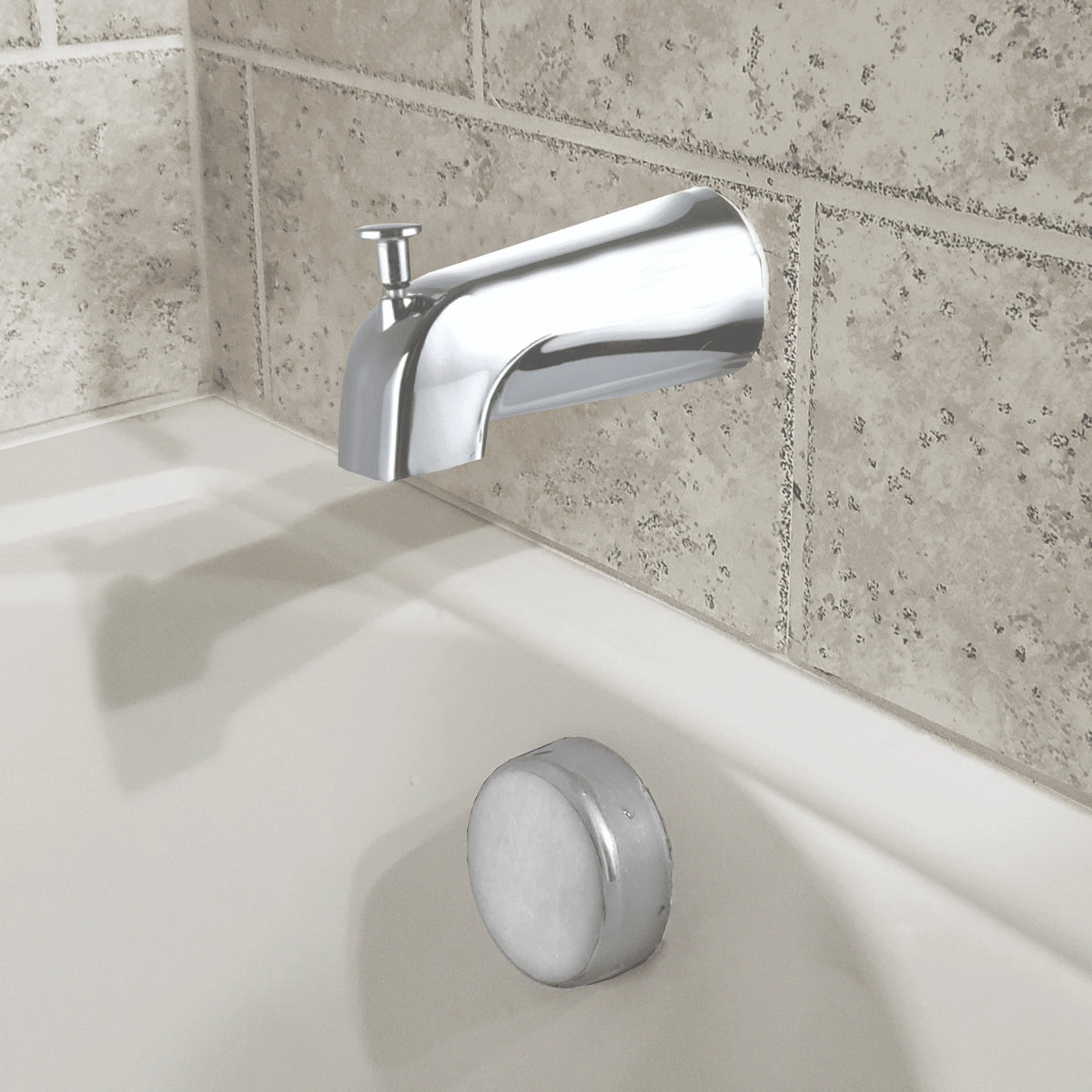 Chrome Tub Spout with Front Pull-up Diverter S641