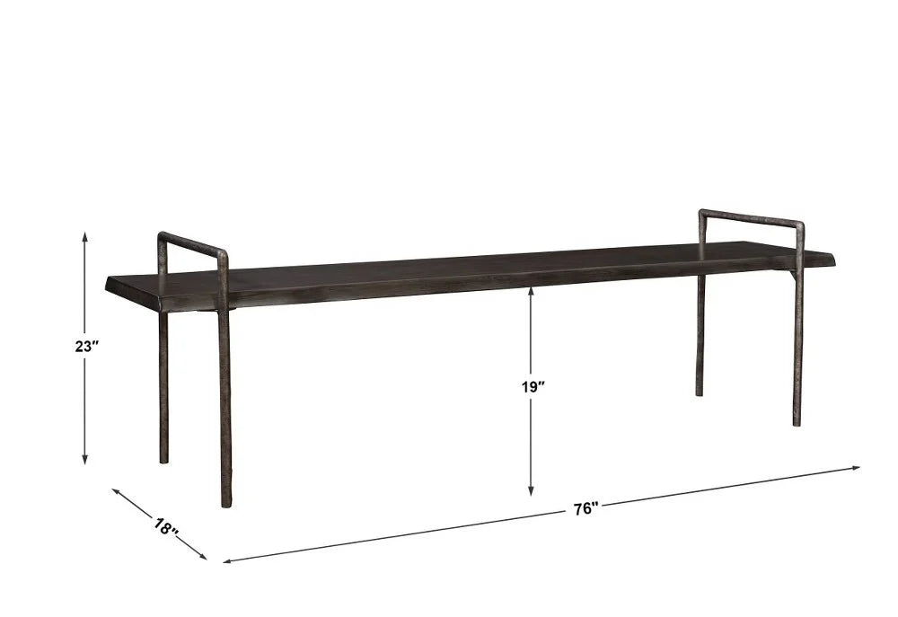 76 inch Wooden Bench K814791