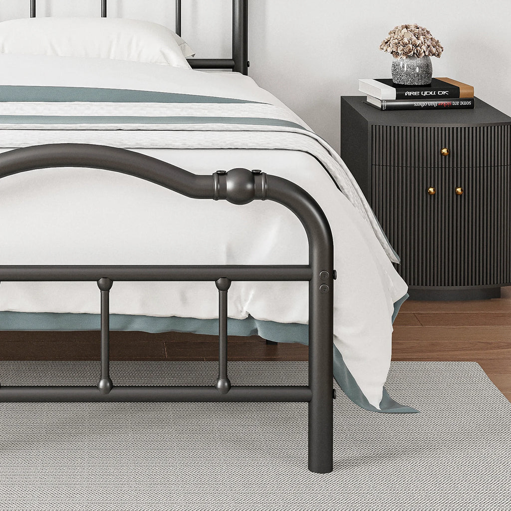 Queen Platform Bed Frame with Headboard and Footboard W1968