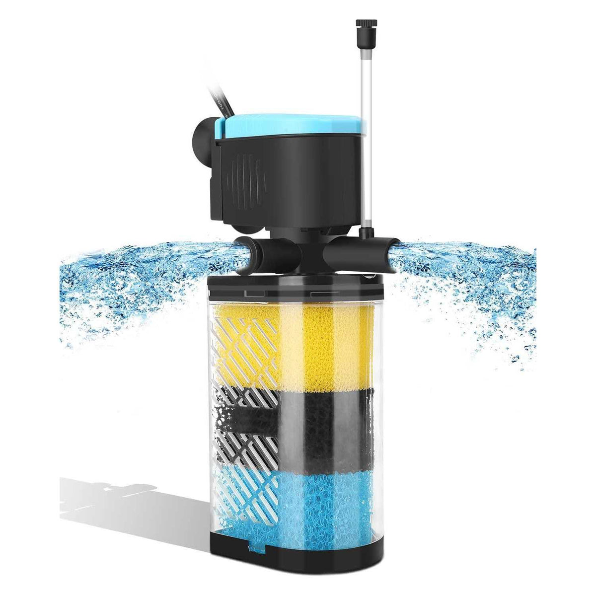 3-Stage in-Tank Aquarium Filter with Dual Water Outlet P971