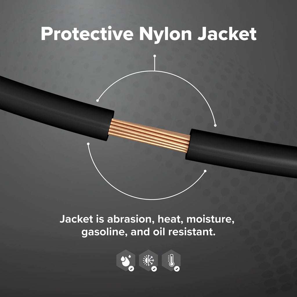 14 AWG Insulated Stranded Copper THHN / THWN Wire Black S90208