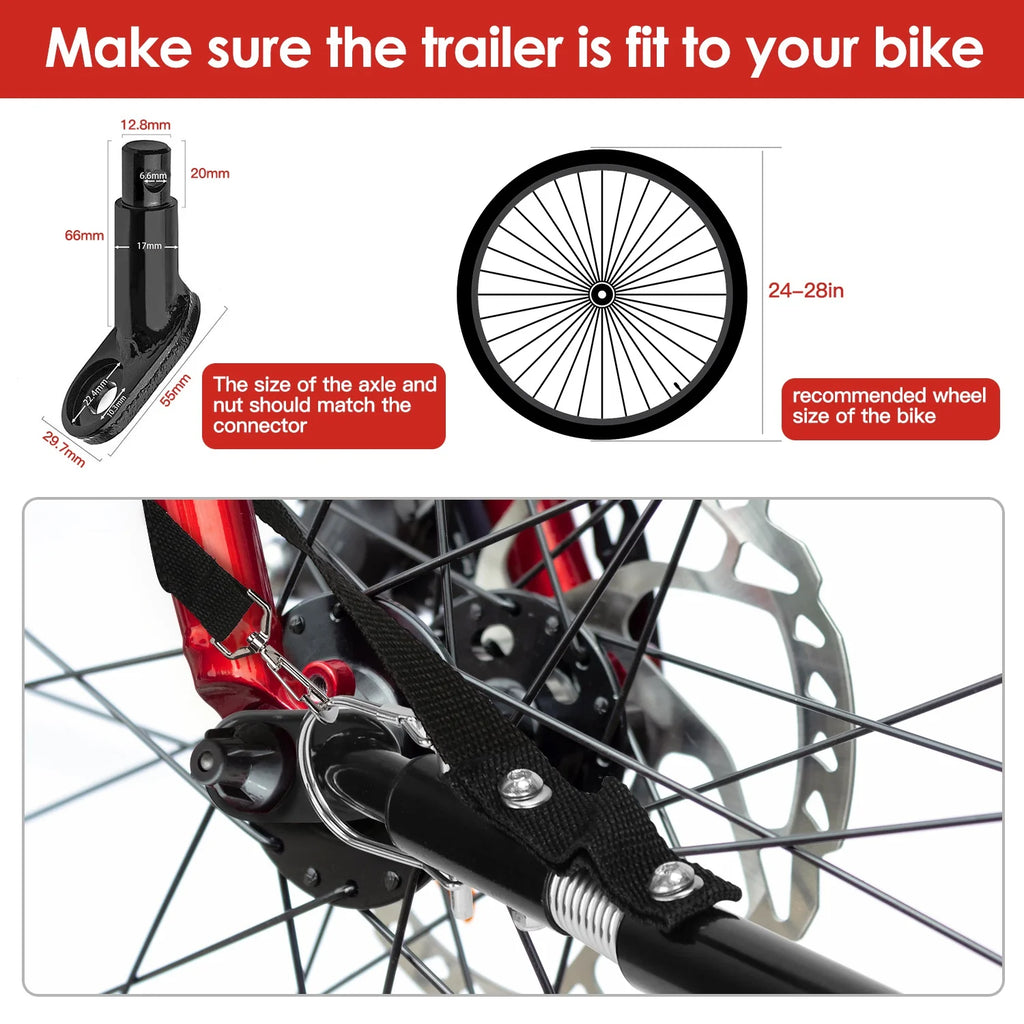 2-In-1 Dog Bicycle Trailer Jogging Stroller with Canopy O253