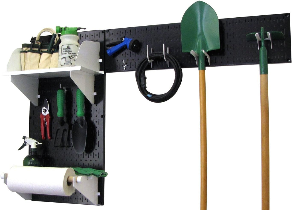 Gray Pegboard Garden Tool Organizer Kit Y958