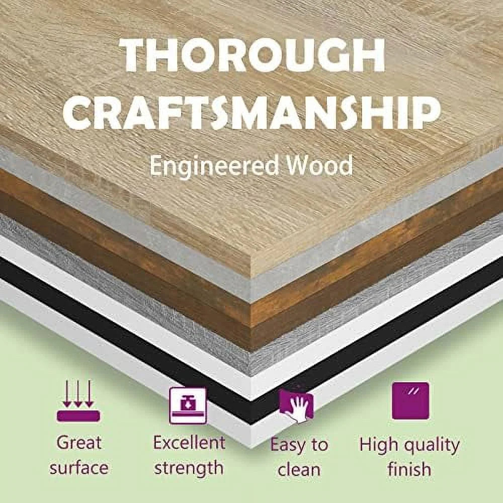 Brown Oak Engineered Wood Coffee Table I600