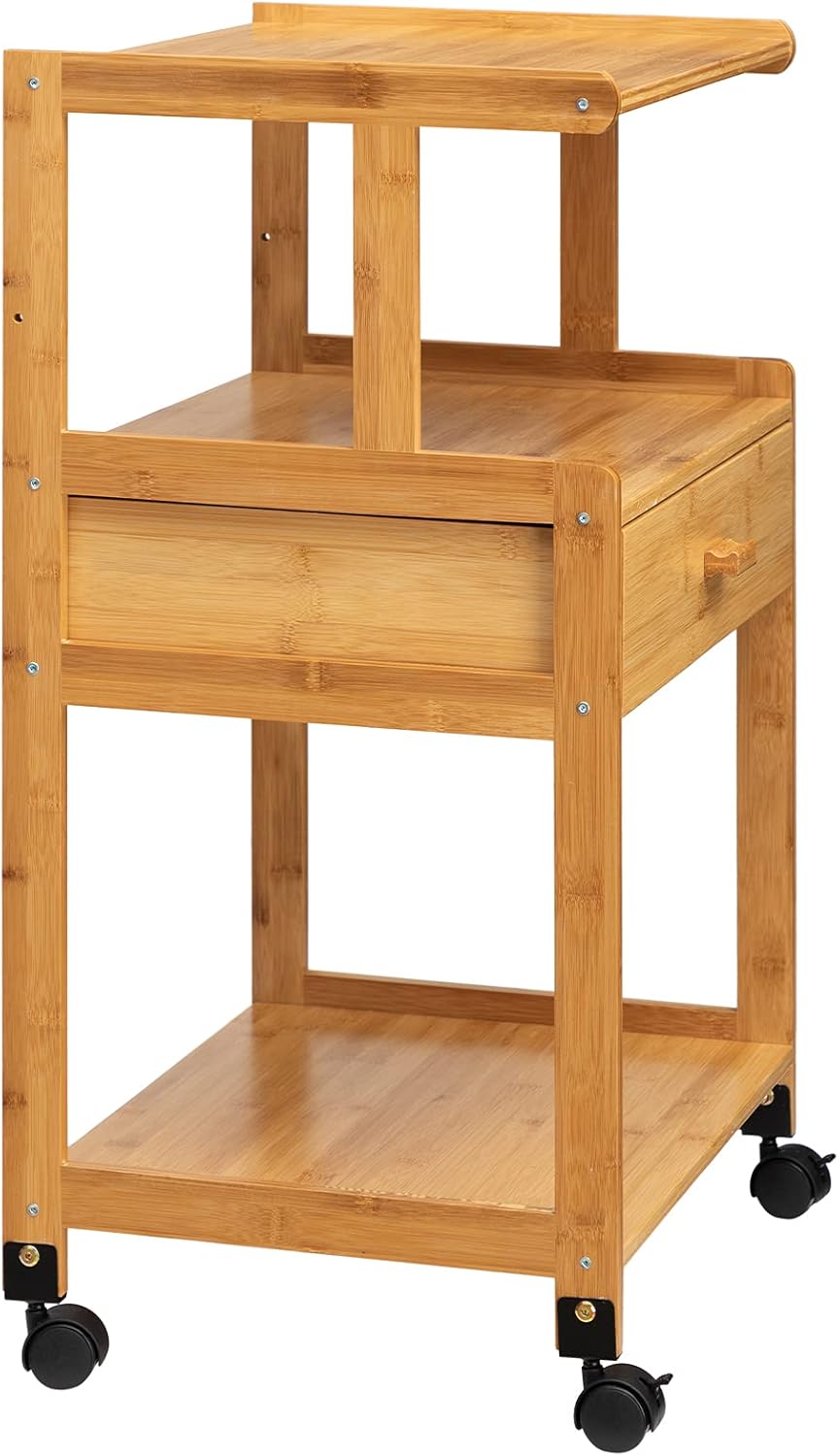 3-Tiers Mobile Printer Stand with Drawer V80983