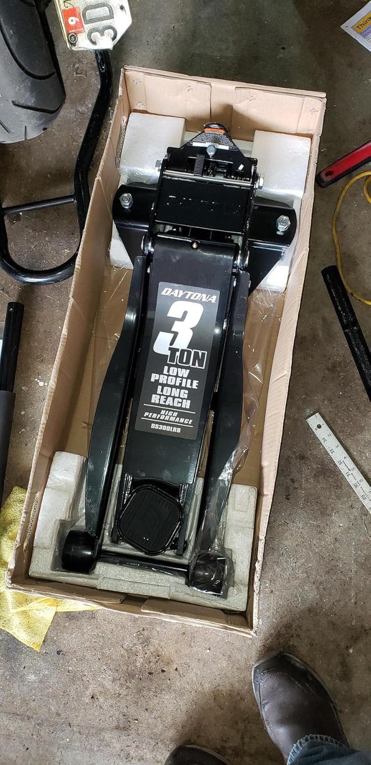 Black Steel Heavy Duty Floor Jack with Rapid Pump V4210