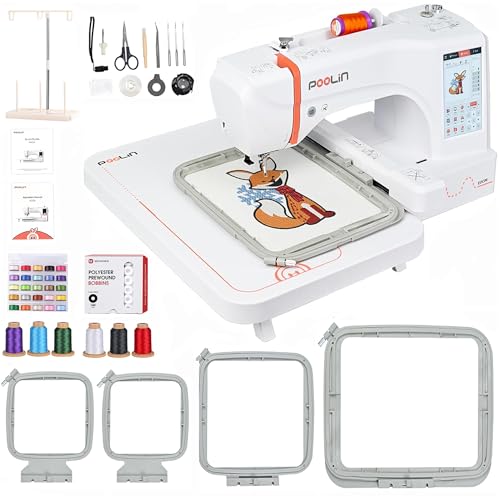 7.9x11 Inch Large Hoop Computerized Touchscreen Embroidery Machine G655