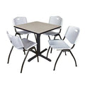 5 Piece Square Breakroom Table and Chair Set Z31595