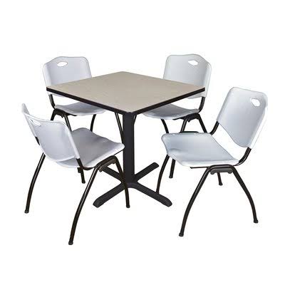 5 Piece Square Breakroom Table and Chair Set Z31595