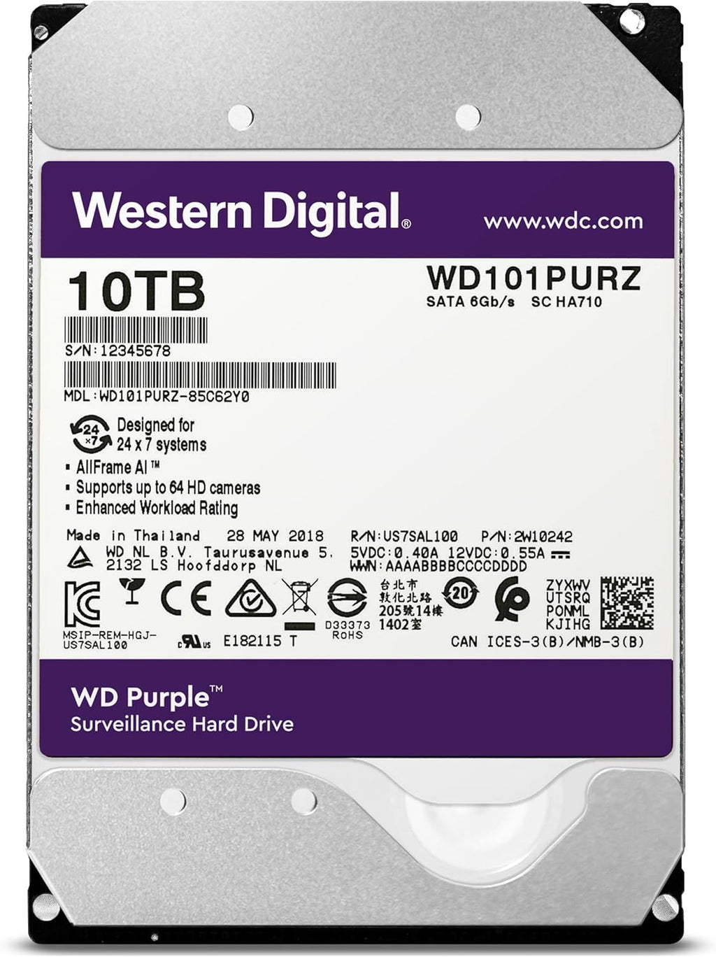 10TB Surveillance Internal Hard Drive Y8730