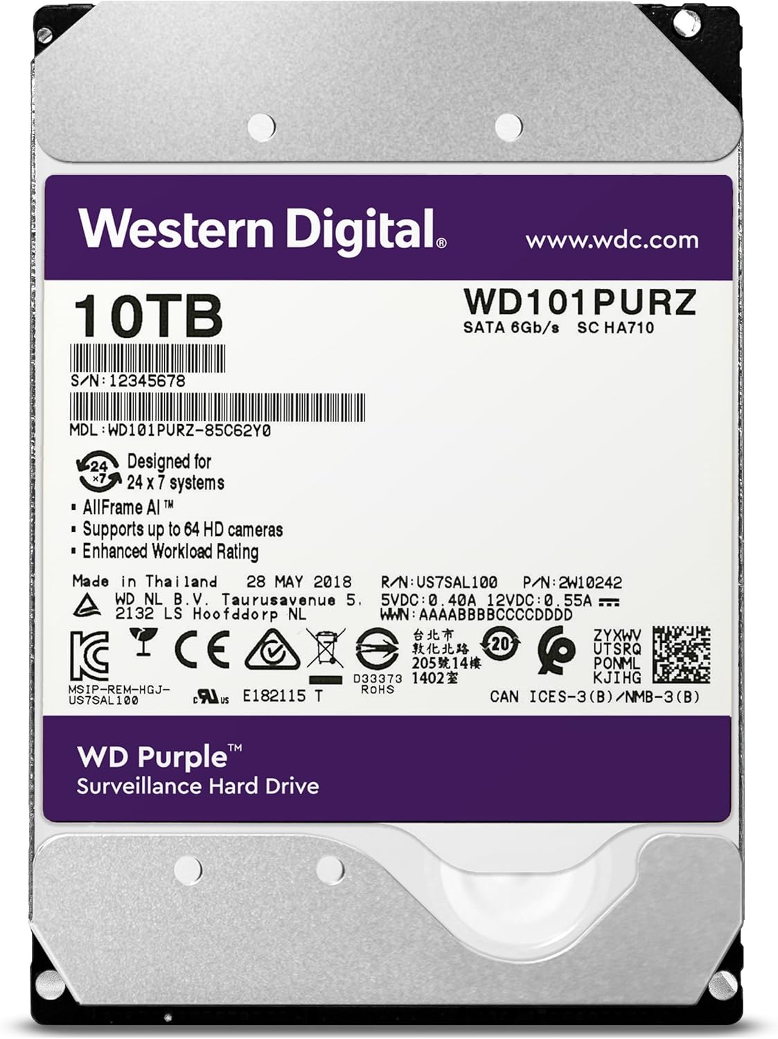 10TB Surveillance Internal Hard Drive Y8730