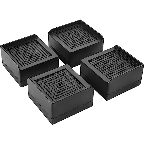 Black 4 Pack Furniture Risers 1.5 Inch C38121