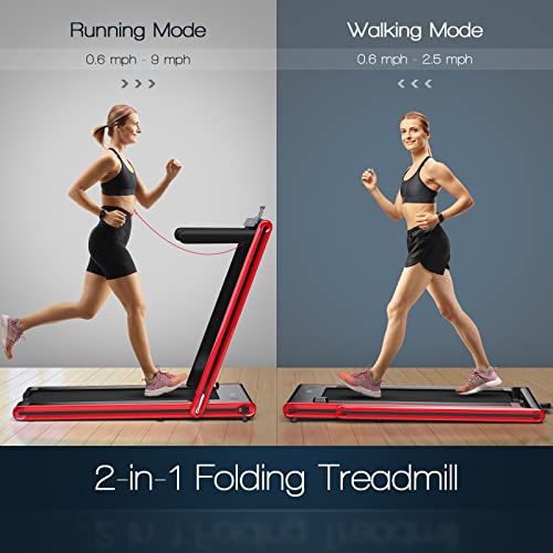 2 in 1 Folding Treadmill with LED Display C331756