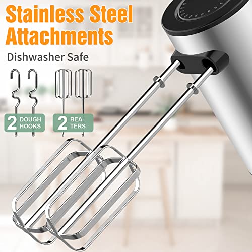 600W 10 Speed Handheld Electric Mixer with Beaters Dough Hooks H9063
